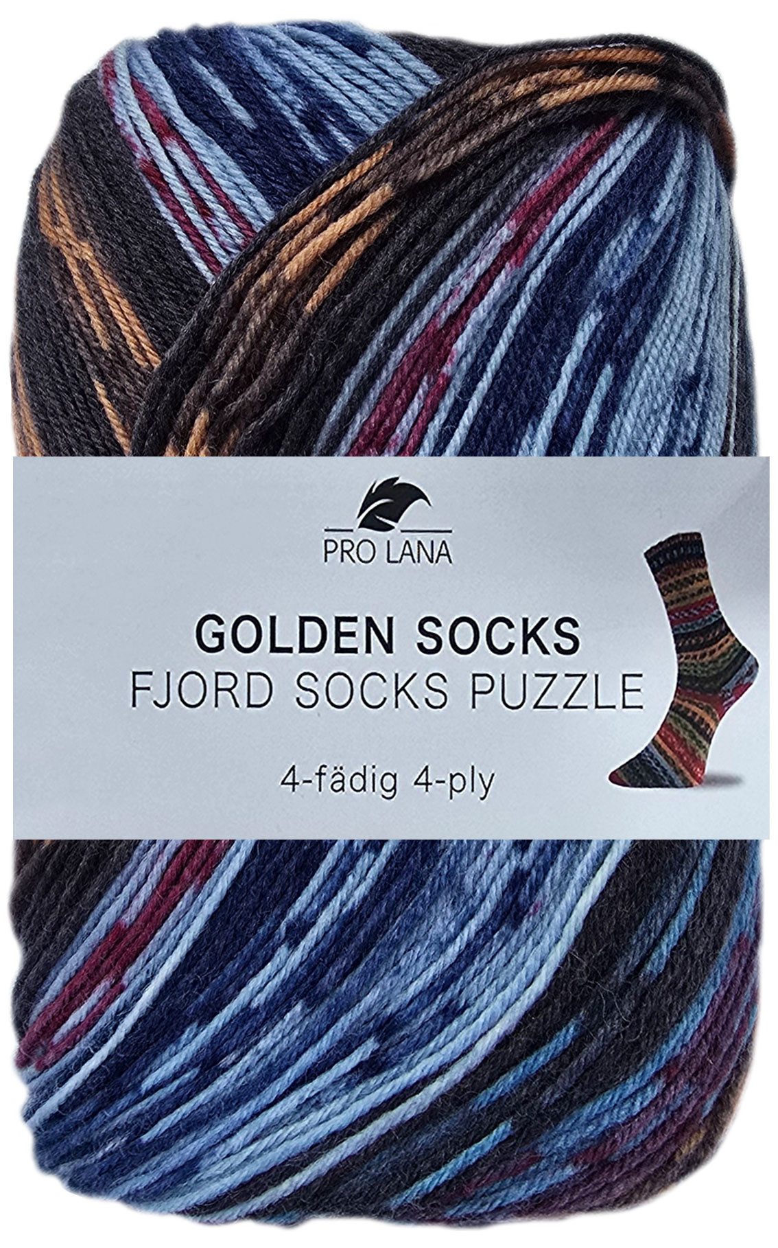 Pro Lana 100 Gramm Pro Lana Golden Socks Fjord Socks Puzzle Farbauswahl Häkelwolle