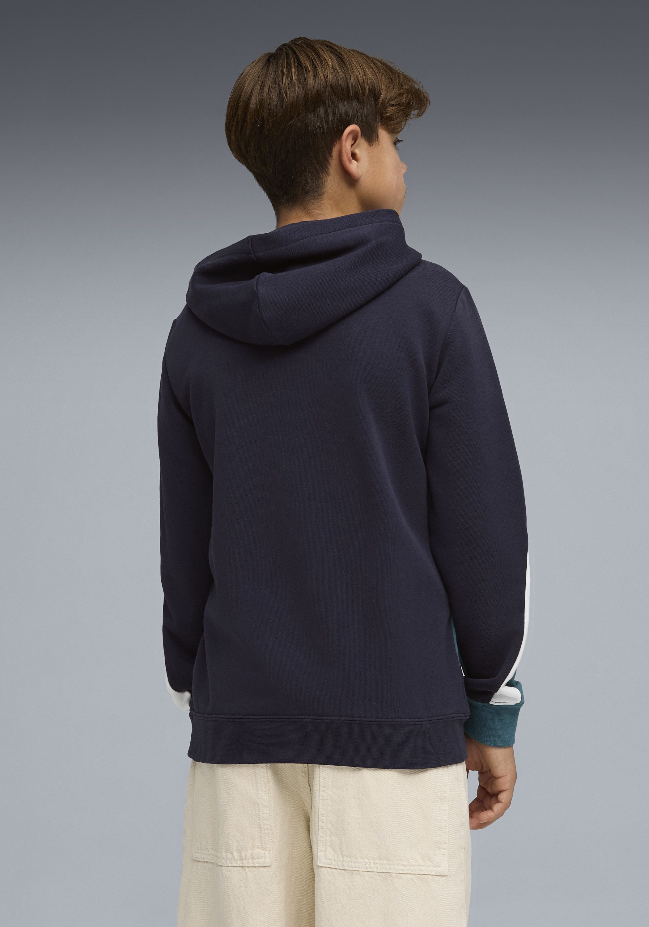 PUMA Kapuzensweatshirt ESS BLOCK HOODIE TR B Regular Fit, für Jugendliche, aus Baumwollmischung, mit Kapuze