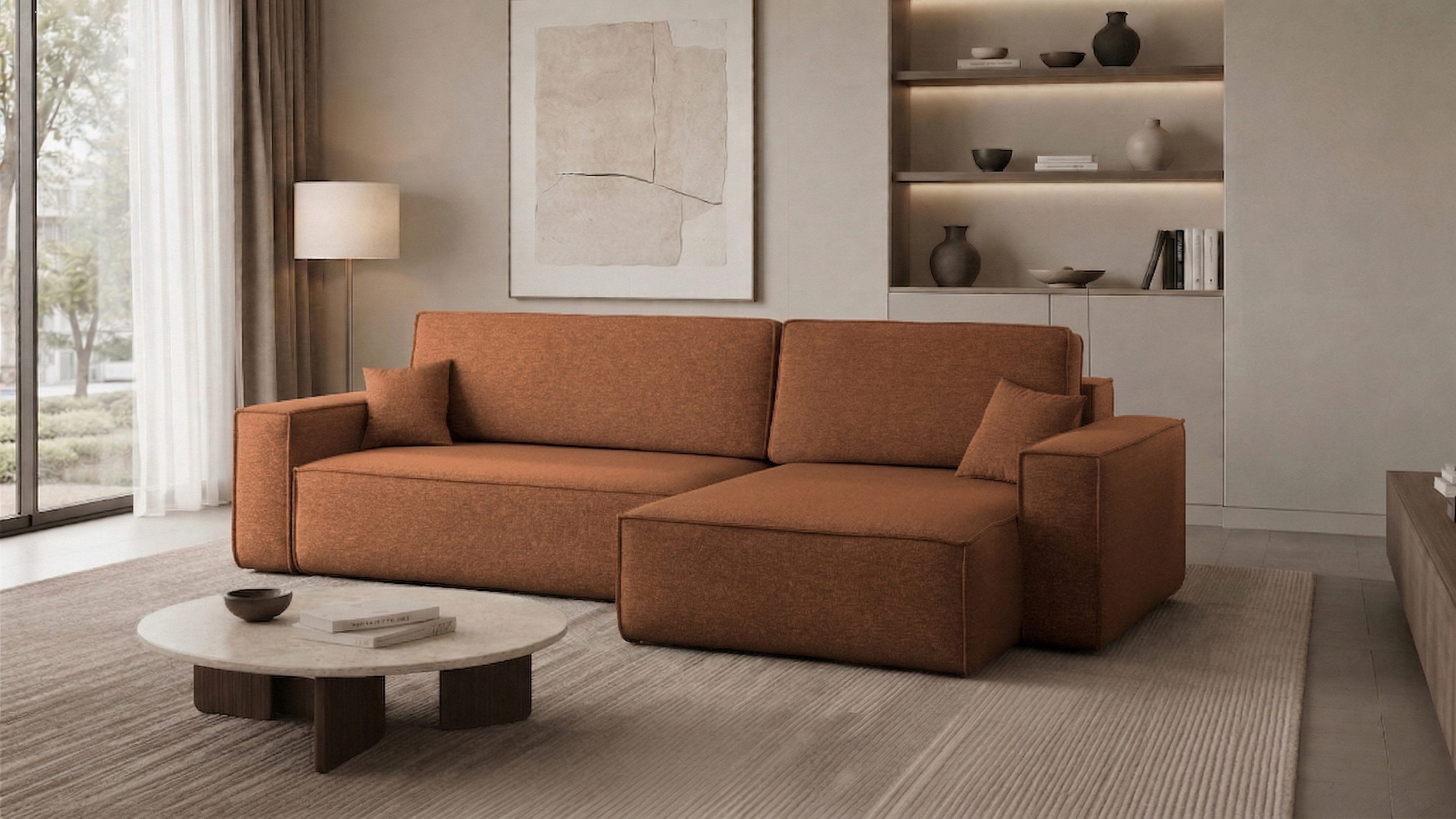 Kaiser Möbel Ecksofa mit schlaffunktion und bettkasten, BEST XL stoff Poso, Quelle, Verita, Mit Bettfunktion und Bettzeugfach