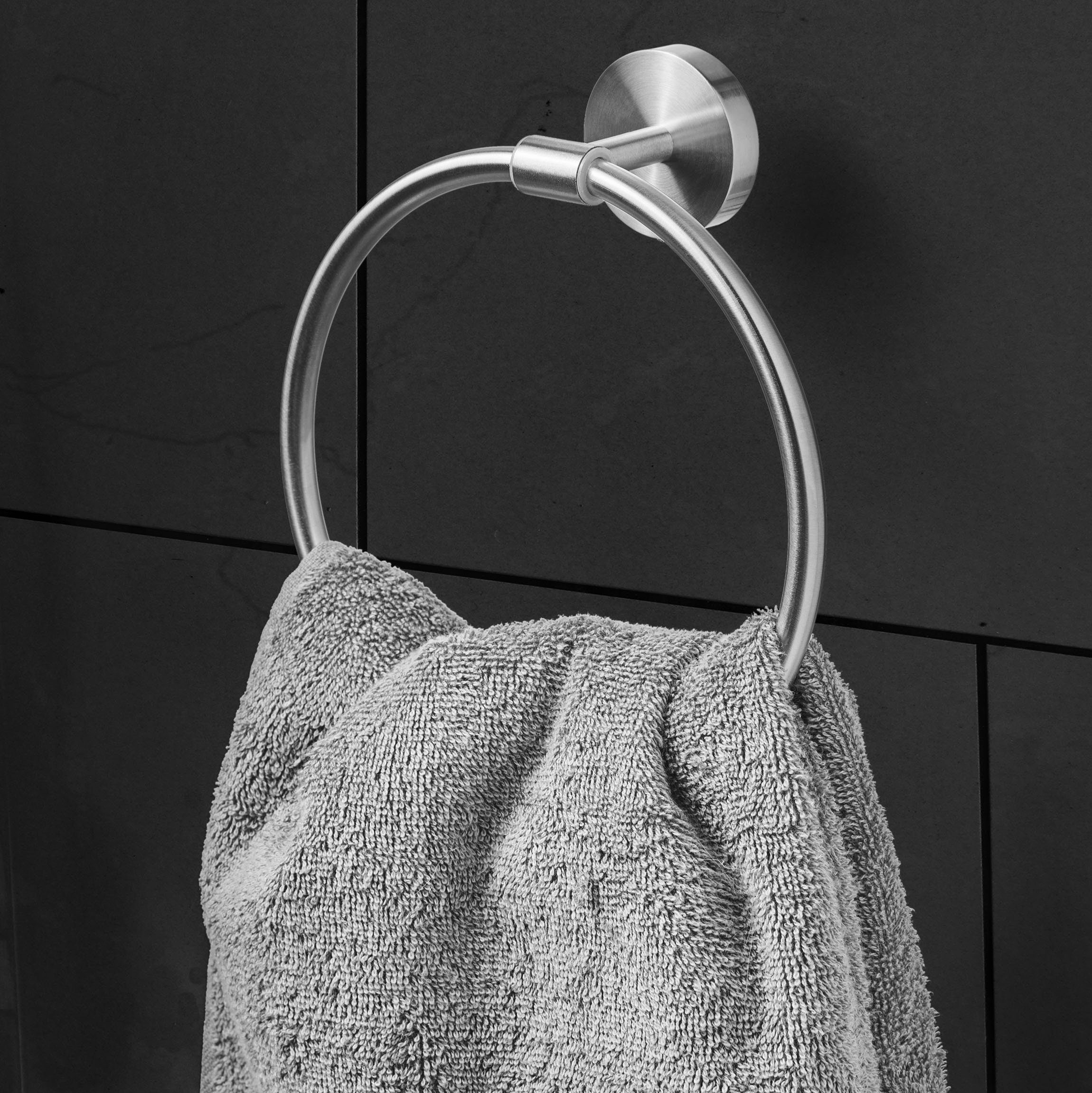 Luxus Handtuchring Bath Amare Handtuchhalter Silber Handtuchring