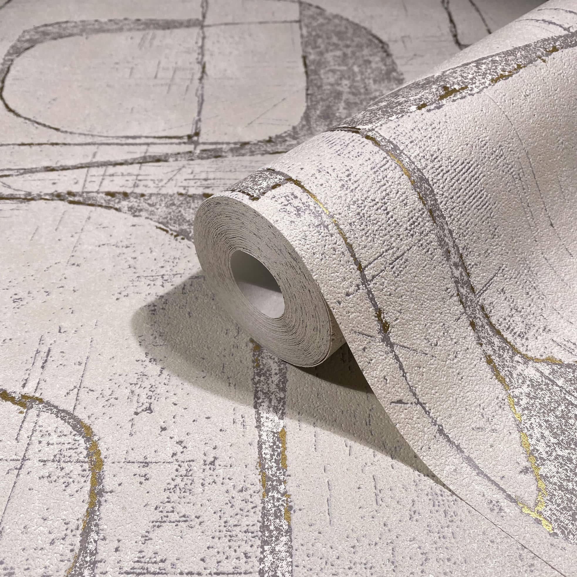 Marburg Vliestapete Tapete Geometrische Figuren, geprägt, günstig online kaufen