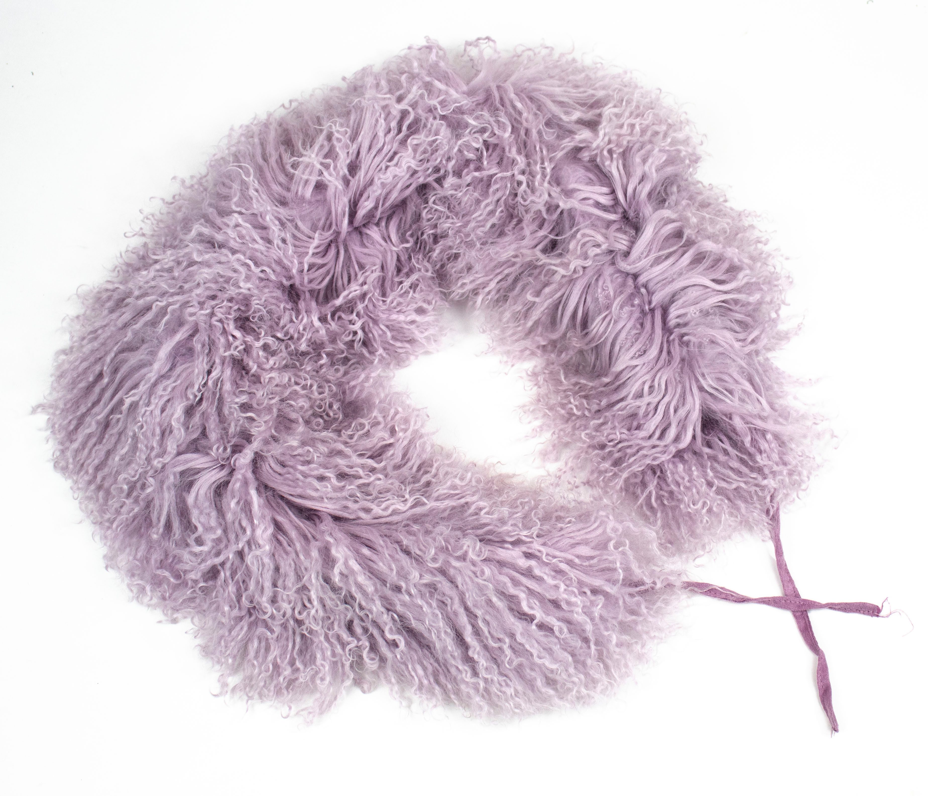 Reissner Lammfelle Schal Tibet Lammfell Kurz Schal BOA Kragen 75cm