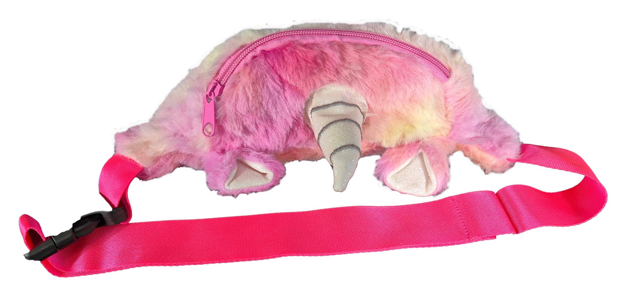 Einkaufszauber Gürteltasche Kinder Gürteltasche Einhorn aus Plüsch - Crossover-Tasche Bauchtasche, Einhorn
