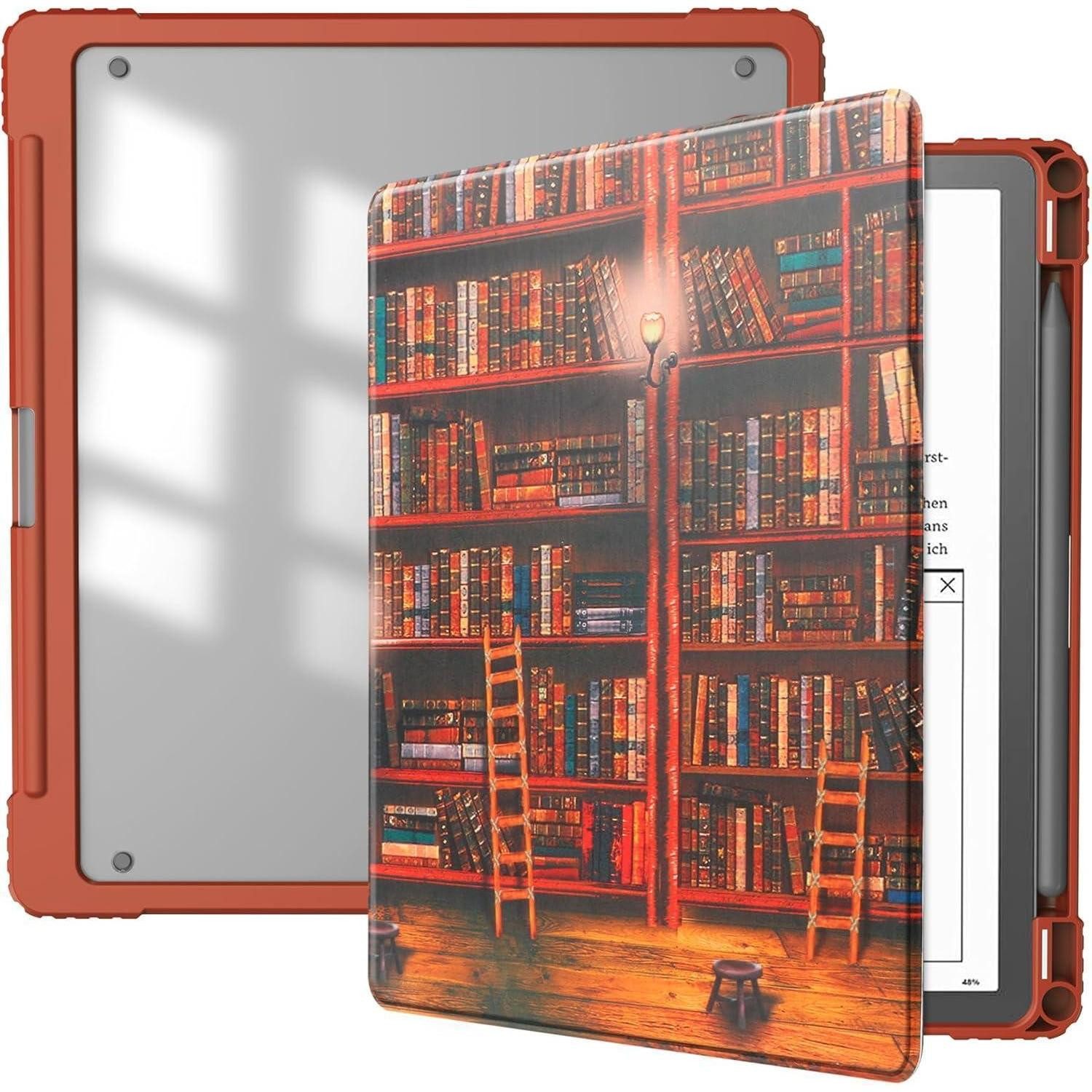 LuxusKollektion E-Reader-Hülle Hülle Kindle Scribe 10.2 Clear Stifthalter Schlaf Wake Library