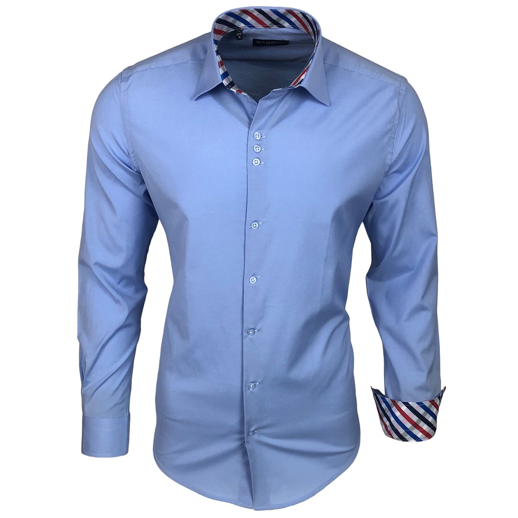 Baxboy Langarmhemd Baxboy Herren Kariert Hemd günstig online kaufen