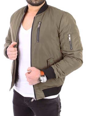 Reslad Bomberjacke Reslad Herren Authentic Bomberjacke Flieger Piloten Zipper Jacke RS-90 Übergangsjacke Bomber Style