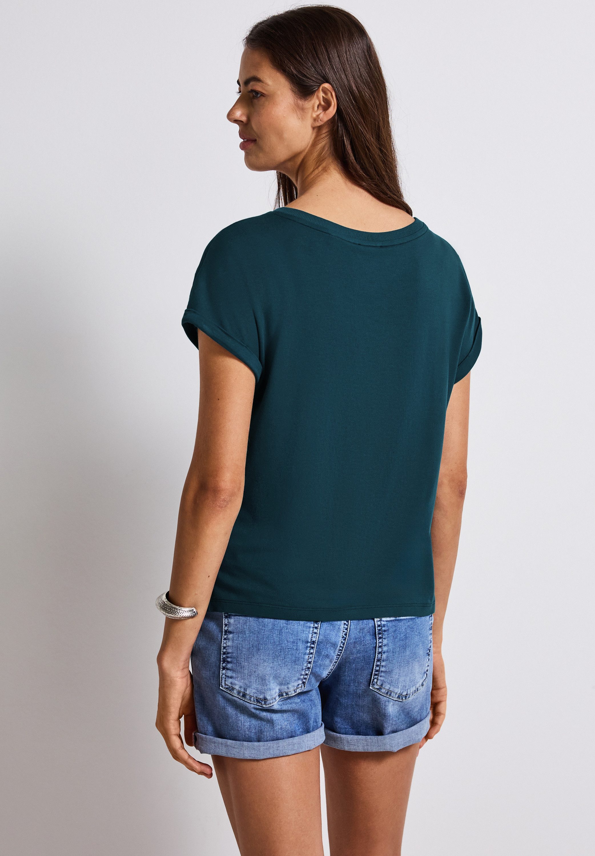 STREET ONE T-Shirt mit V-Ausschnitt