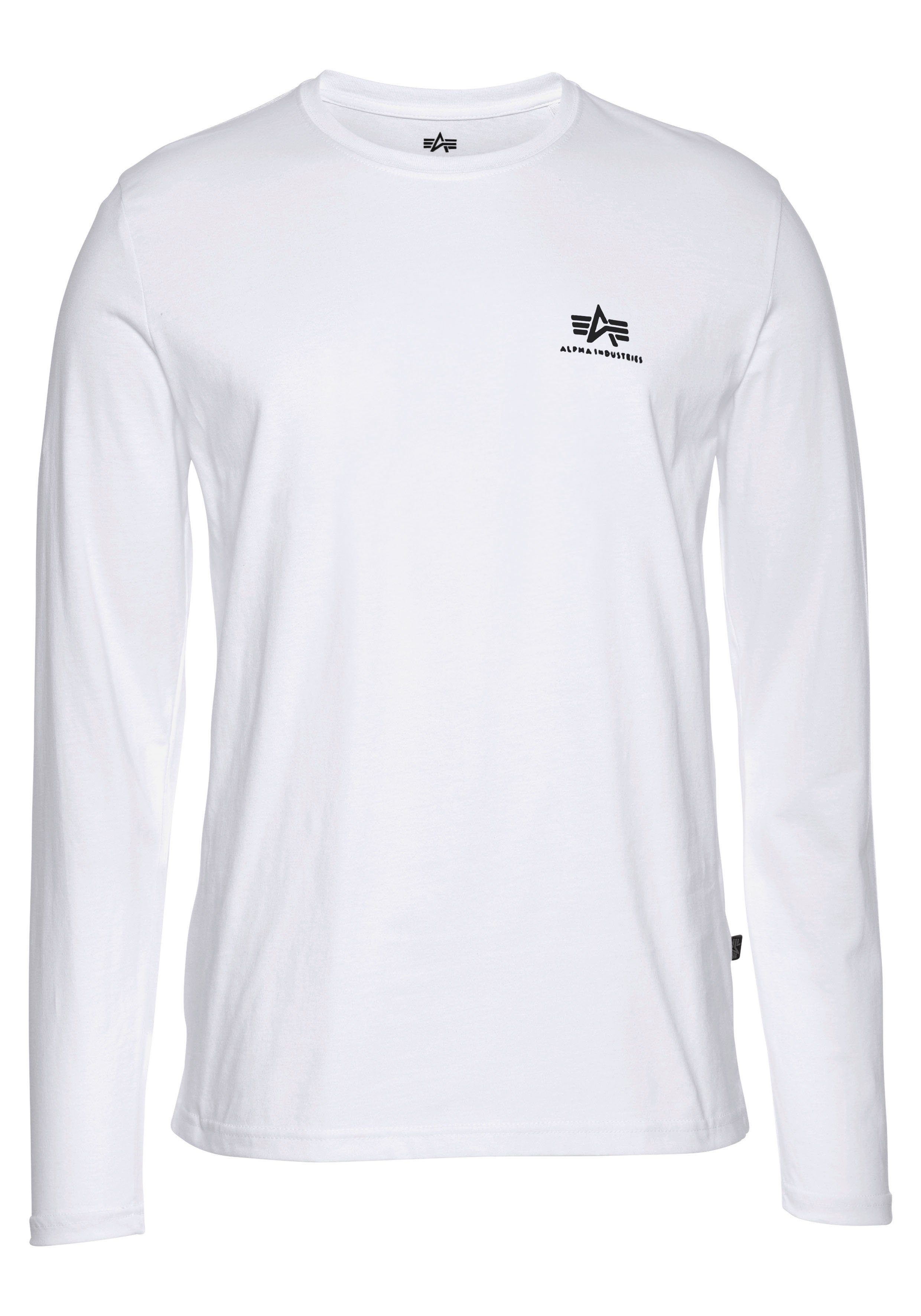 Alpha Small Basic white Logo LS Langarmshirt Industries