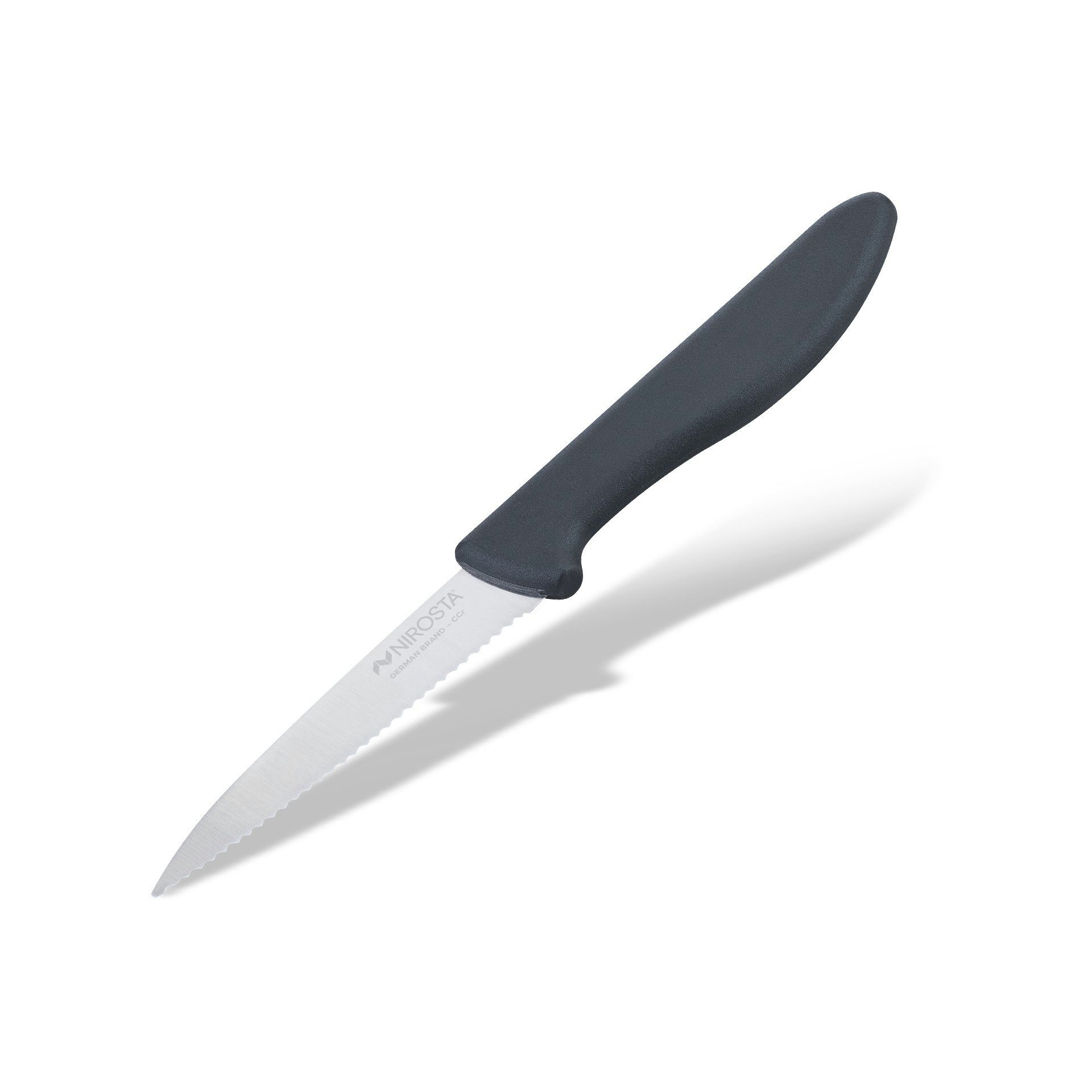 Nirosta Tomatenmesser gezahnt, Küchenmesser, Wellenschliff, Rostfrei