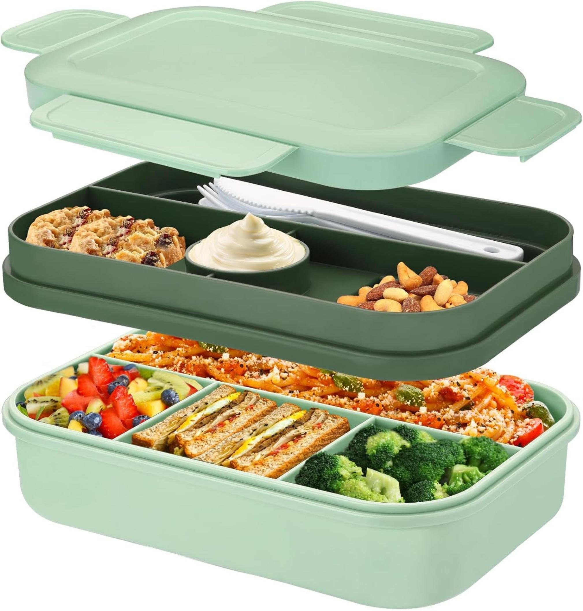 Lunchbox Snackbox Box mit variablen Fächern Brotdose Kinder mit Fächern