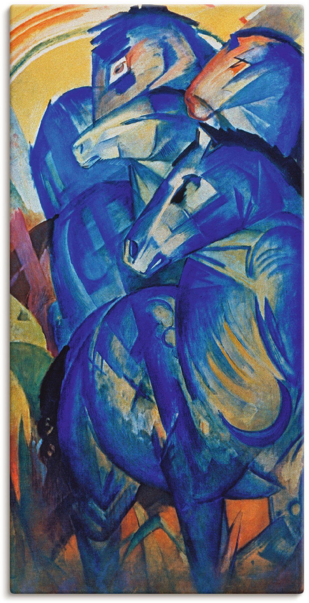 Artland Wandbild Turm der blauen Pferde. 1913, Haustiere (1 St), als Leinwandbild, Poster in verschied. Größen