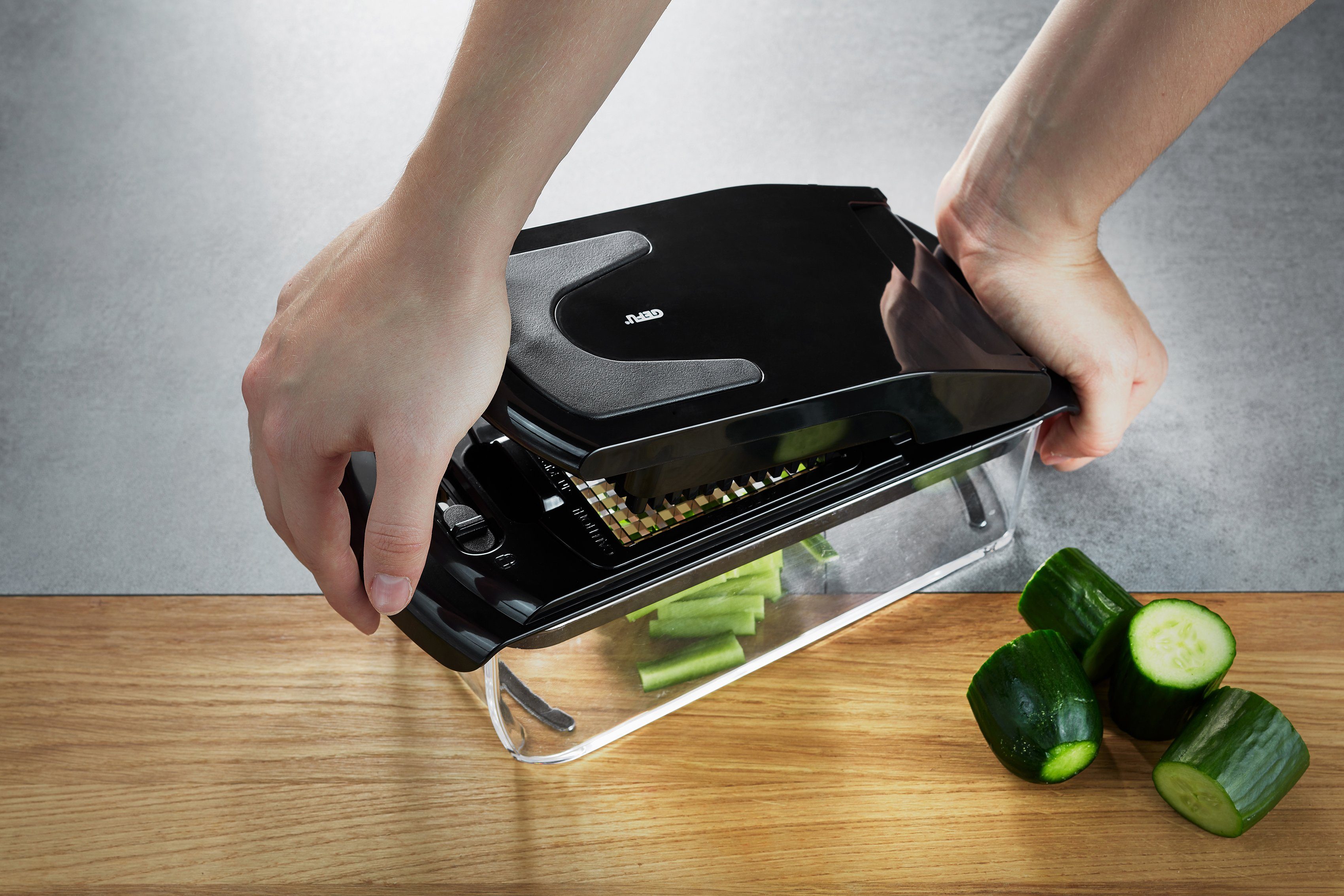 GEFU Zerkleinerer (Würfel- und Stifteschneider) TREPPO, Kunststoff, Edelstahl, 1000 ml