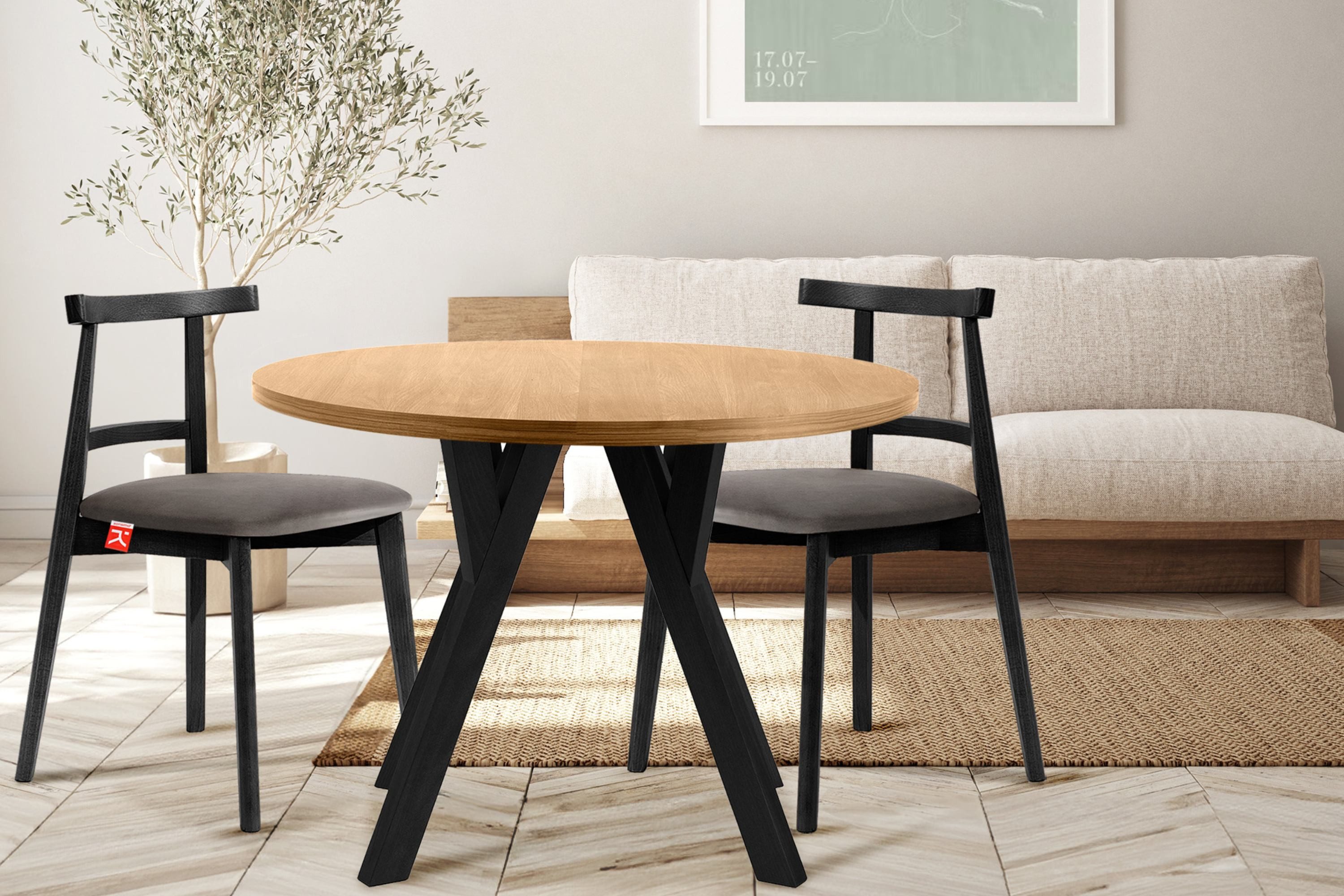 KONSIMO® Esstisch INDAGA Esszimmertisch Ausziehbar Rund, günstig online kaufen