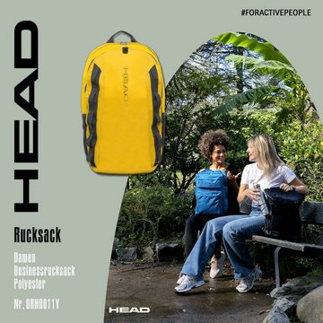 Head Rucksack Head Businessrucksack Freizeitrucksack (Businessrucksack), Businessrucksack, Reiserucksack Polyester, gelb ca. 47cm hoch