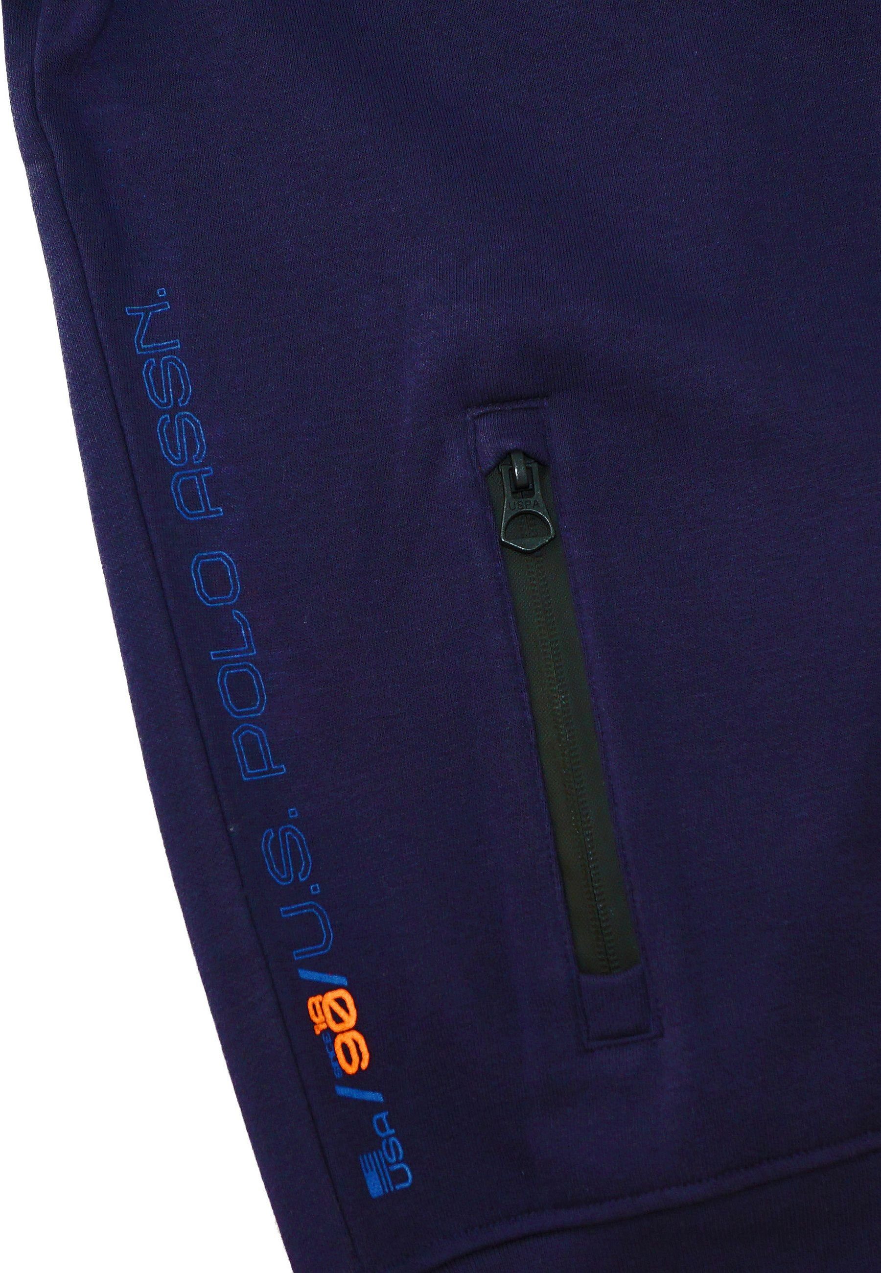 dunkelblau Full Sweatjacke Zip Pro Sweatjacket Jacke U.S. No.3 Polo Assn