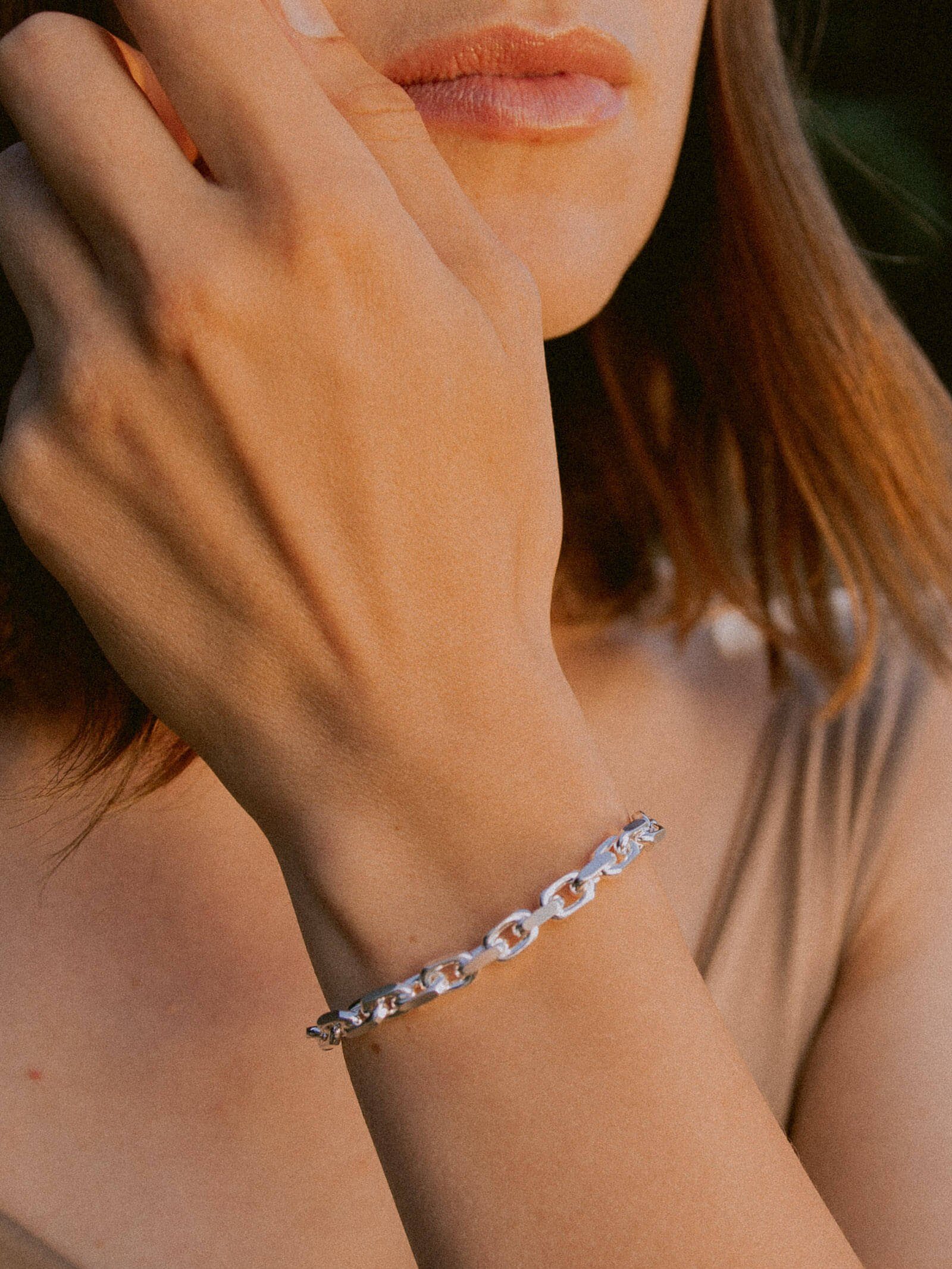 modabilé Armband Armband Silber, Ankerkette 925 Silber diamantiert Armkette Ankerkette 925 diamantiert 21cm Herren 5mm