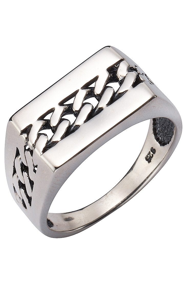 Fingerring Schmuck Geschenk Silber 925 Silberring Panzerkette