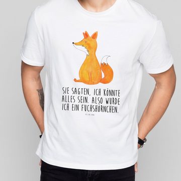 Mr. & Mrs. Panda T-Shirt Fuchshörnchen Wunsch - Weiß - Geschenk, Einhörner, Party, Einhorn Dek (1-tlg)