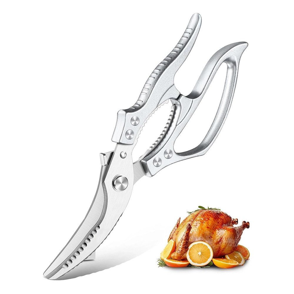 AFKSMILE Geflügelschere Geflügelschere Profi Küchenschere, Fleischschere Scharf Knochenschere, Hähnchenschere für Geflügel, Fleisch, Fisch, Gemüse und Meeresfrüchte