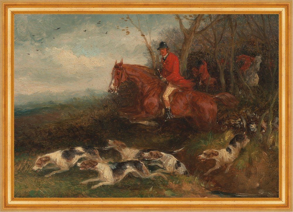 Kunstdruck Foxhunting: Breaking Cover William J. Shayer Jagd Pferd Hunde B A3 001, (1 St)