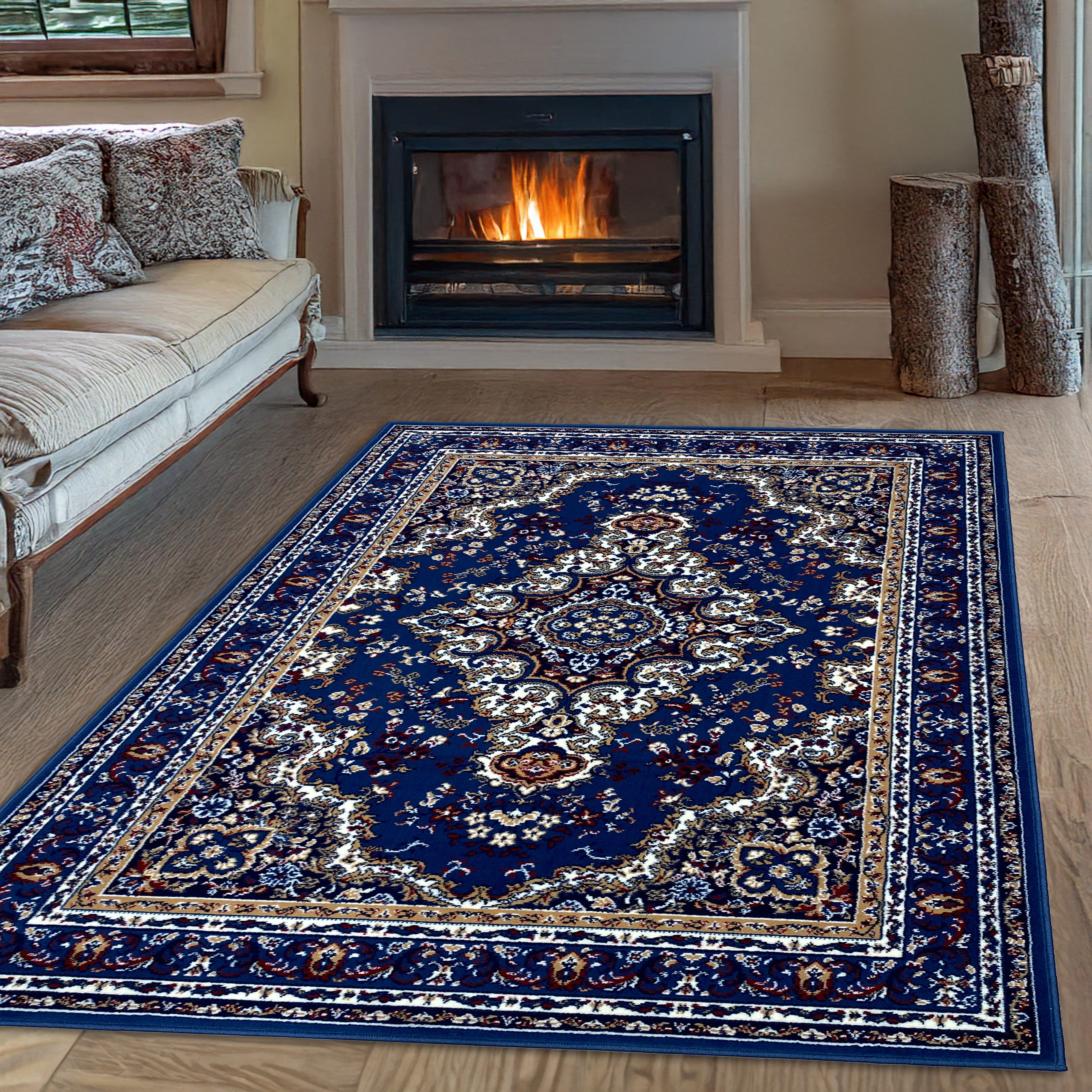 OTTO home Teppich Oriental, Made in Belgium, rechteckig, Höhe: 7 mm, Orient-Optik, mit Bordüre, Teppich, Kurzflor, Weich, Kundenliebling