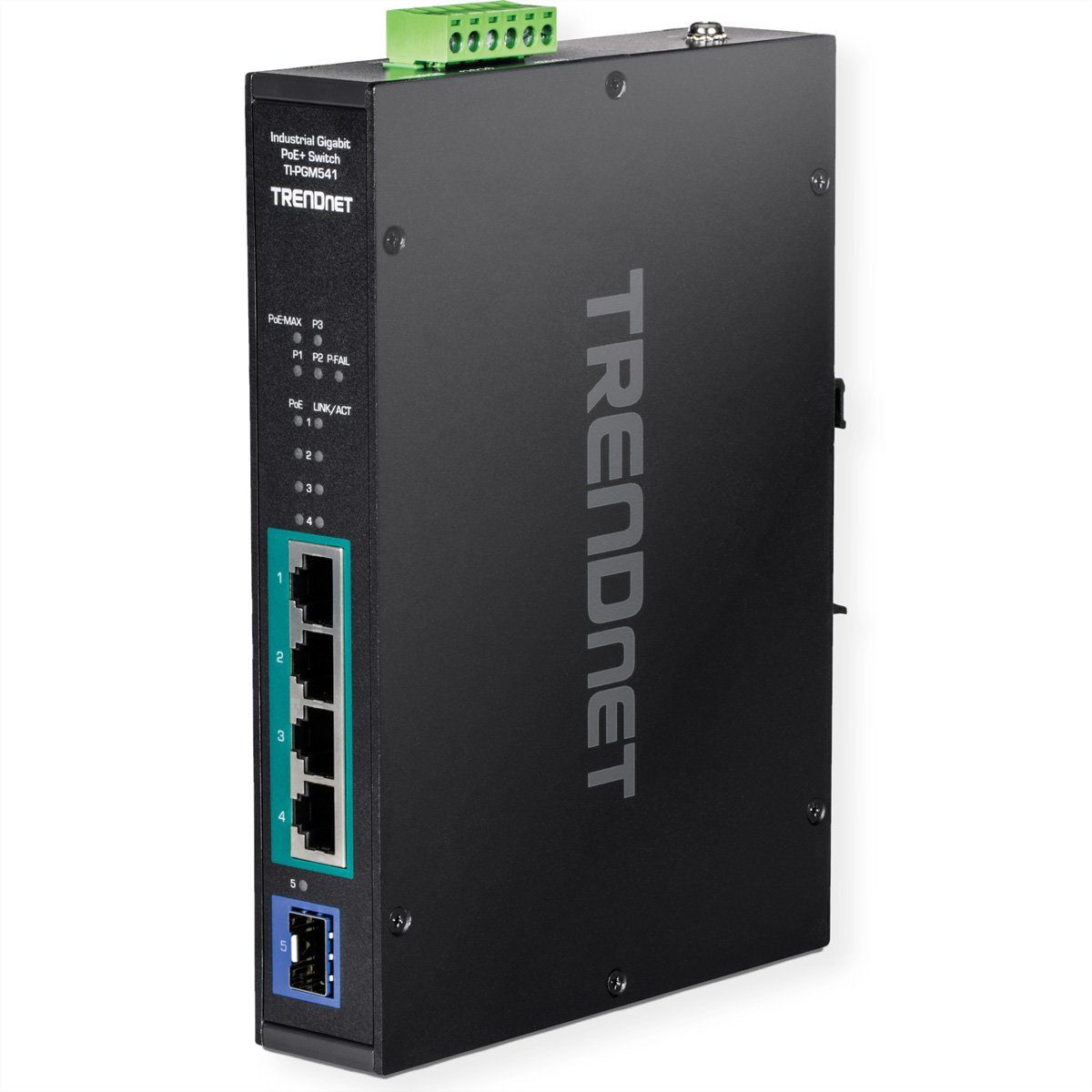 TI-PGM541 5 Port Rail Switch Industrial Gigabit PoE+ Netzwerk-Switch