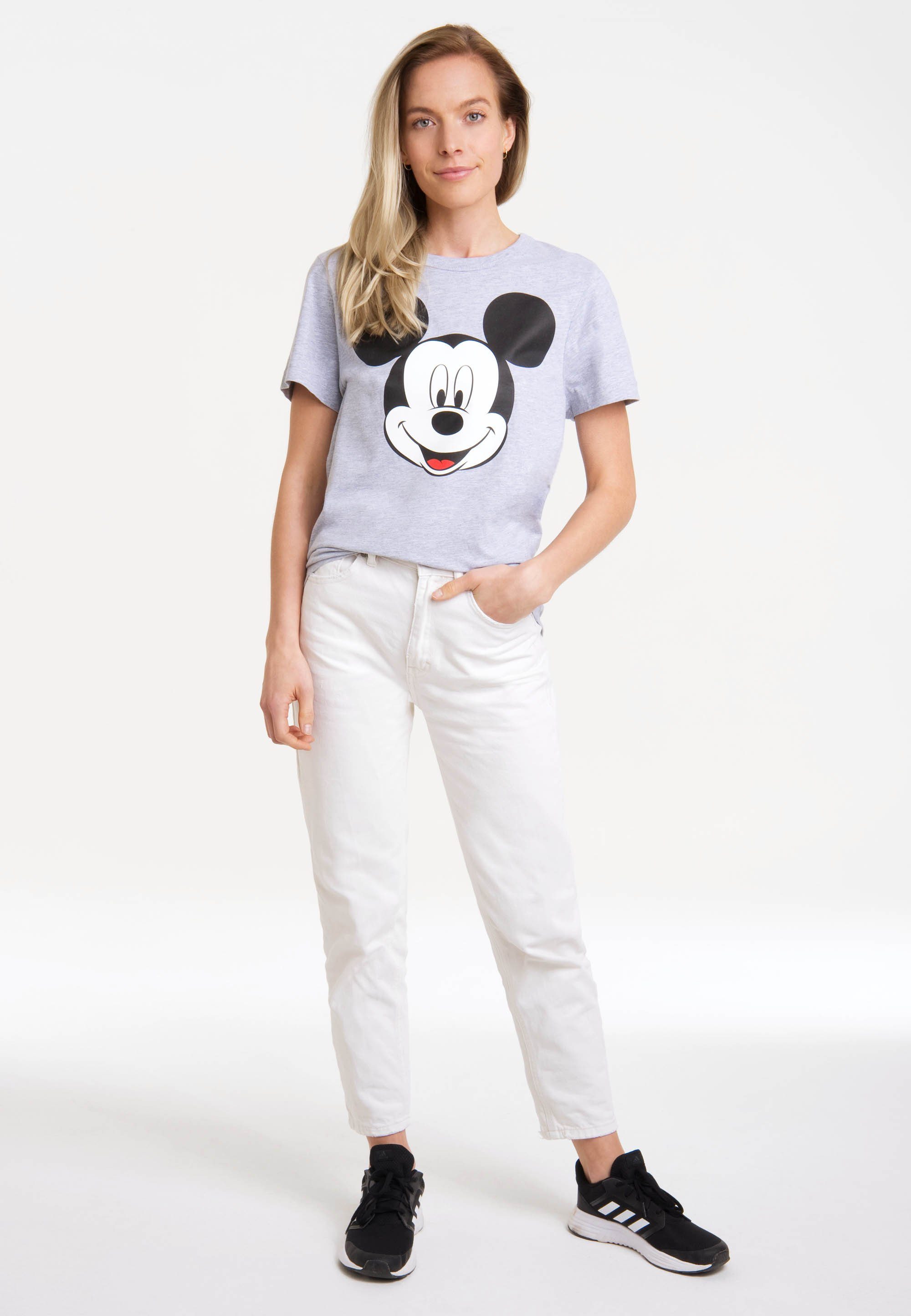 LOGOSHIRT T-Shirt Disney - Mickey Mouse Gesicht mit lizenziertem Print – Bild 2 von 4