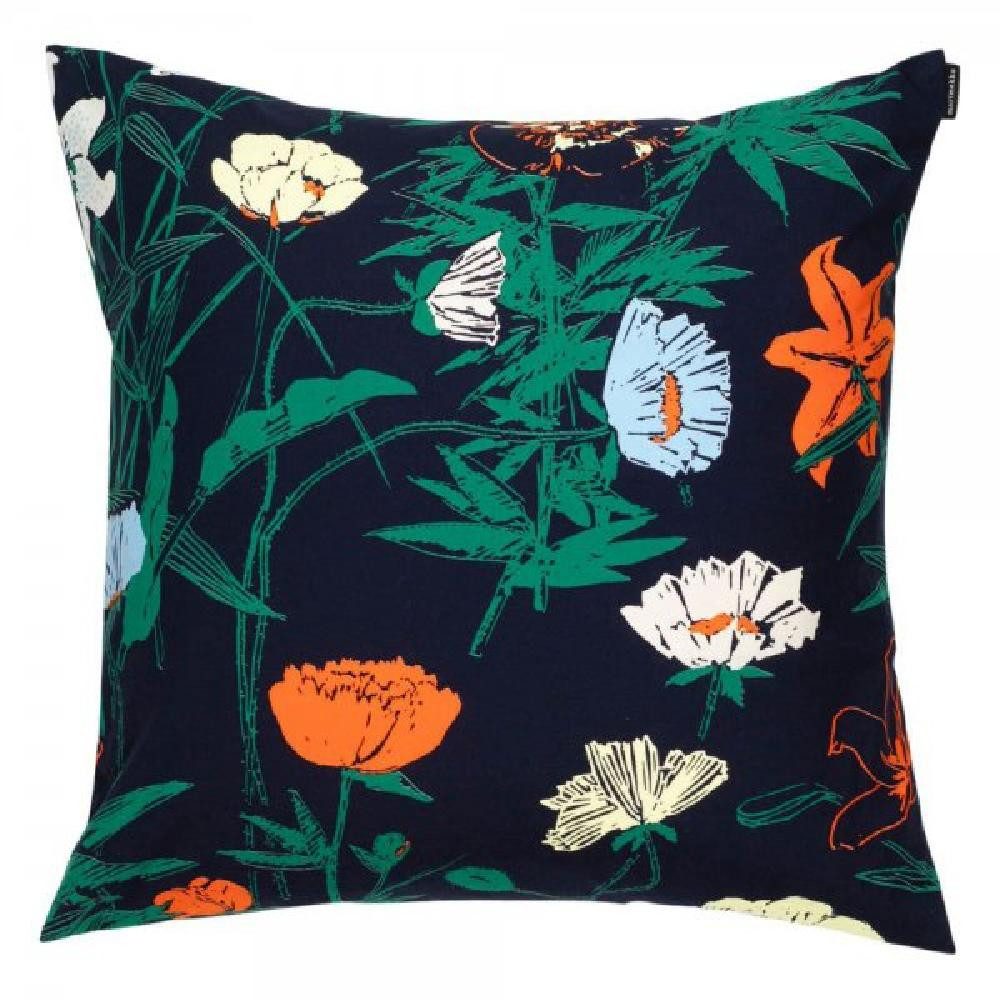 Marimekko Подушкиhülle Подушкиbezug Perenna Darkblue Green Lemon Orange (50x50cm)