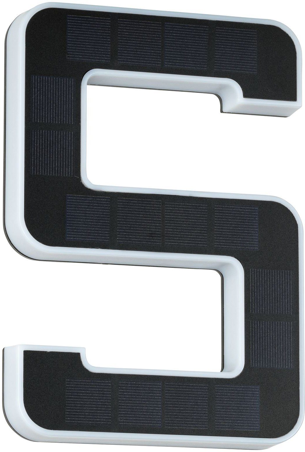 Paulmann LED Außen-Wandleuchte Solar Hausnummer, LED fest integriert, Warmweiß, LED-Modul, Hausnummern, Buchstaben wählbar, Akku wechselbar – Bild 4 von 5