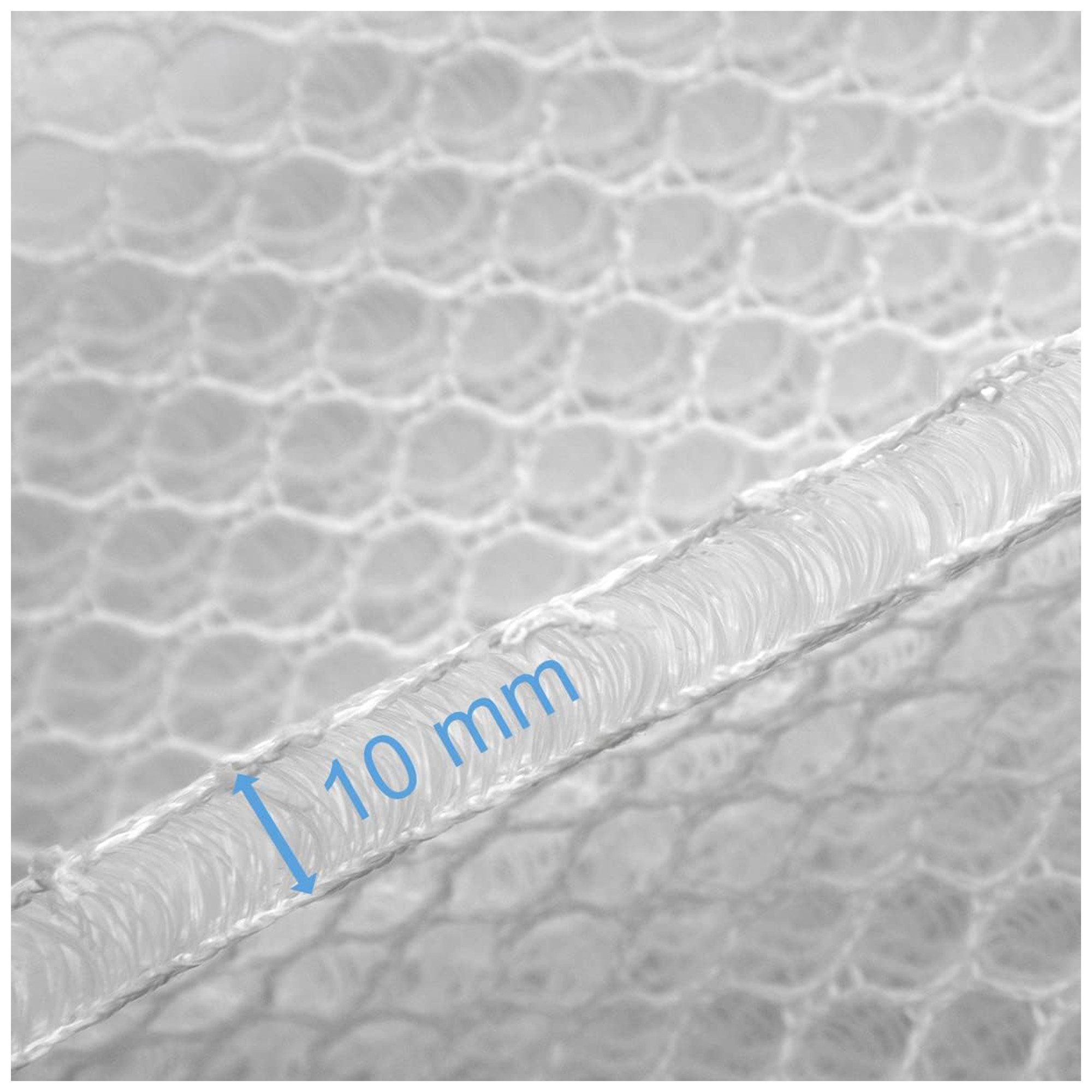 Ch.Cabanski Stoff Matratzenunterlage Abstandsgewirke 10mm Air Mesh - 2m Breit - Weiss, 3D-Abstandsgewirke für optimale Belüftung und Klimaregulierung