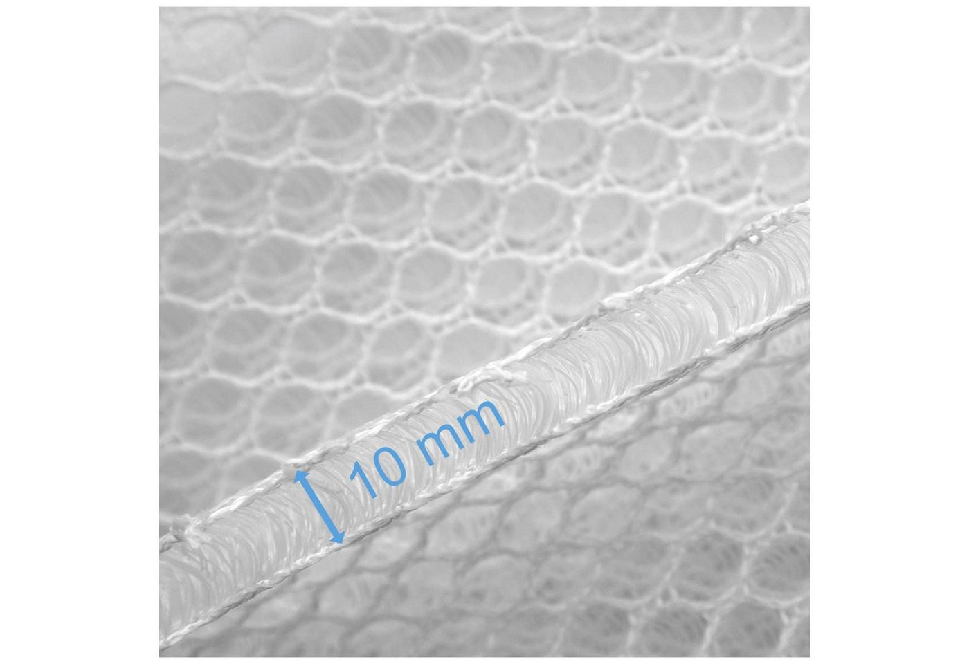 Thumbnail - Ch.Cabanski Stoff Matratzenunterlage Abstandsgewirke 10mm Air Mesh - 2m Breit - Weiss