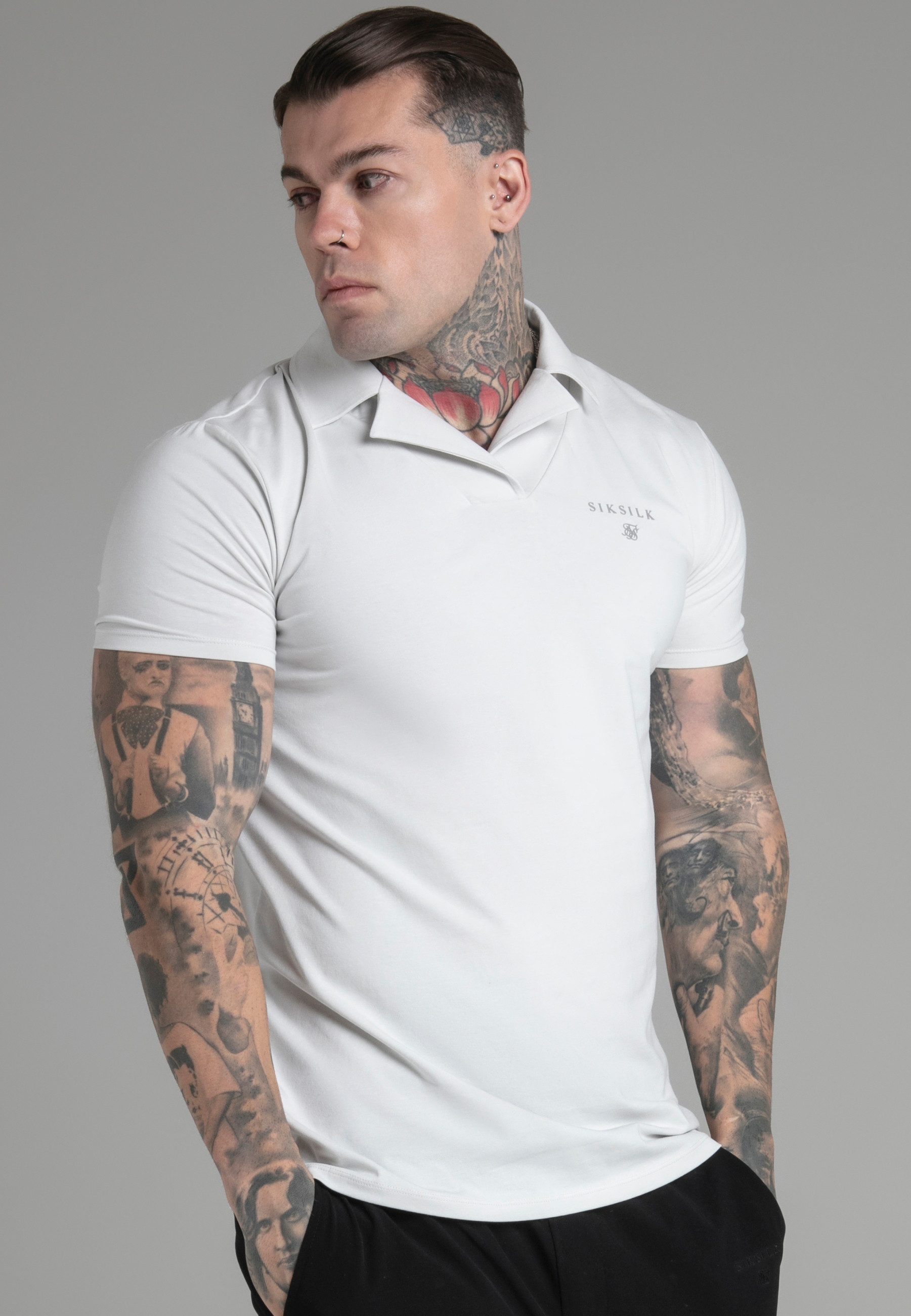 Siksilk Poloshirt SikSilk Herren Graues Smart günstig online kaufen