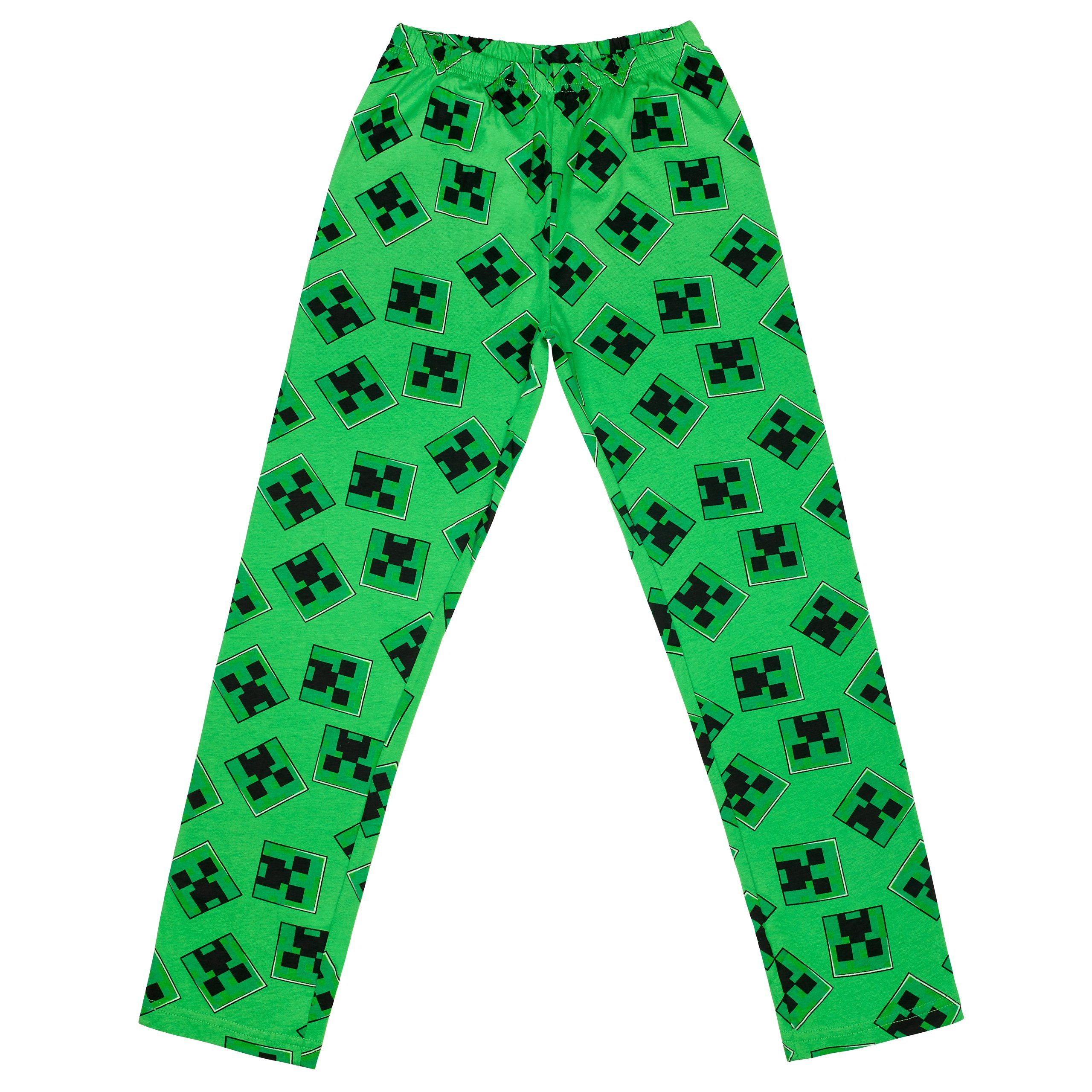 Minecraft Schlafanzug Minecraft Creeper Jungen Schlafanzug Pyjama Langarm – Bild 2 von 5