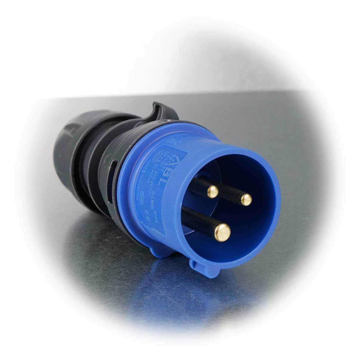 ABL CEE-Stecker CEE Stecker, 230V/16A, blau, 3-polig, IP44