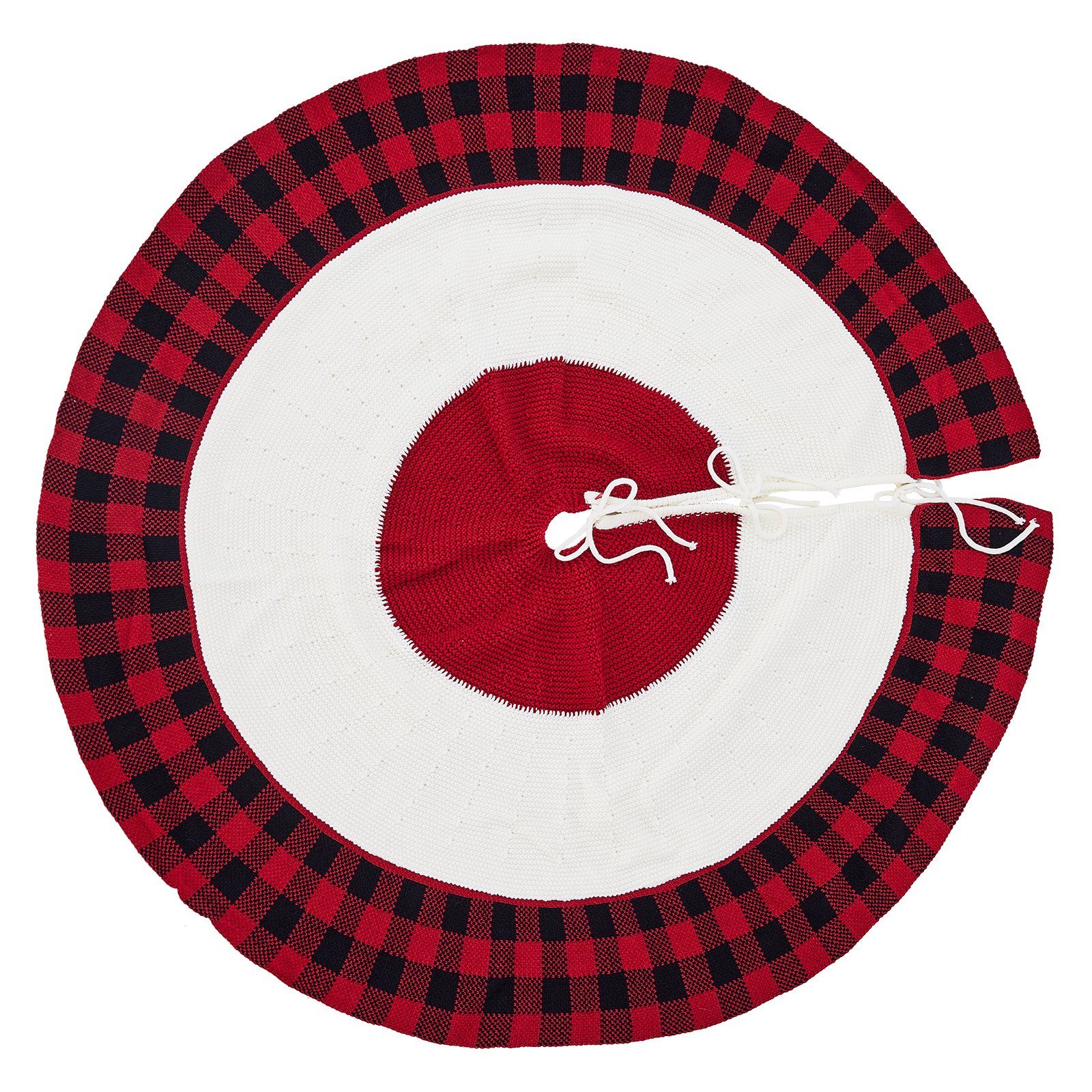 KAHOO Baumteppich Ø124cm Baumrock, Rund, Weihnachtsdeko, Weihnachtsbaumschm günstig online kaufen