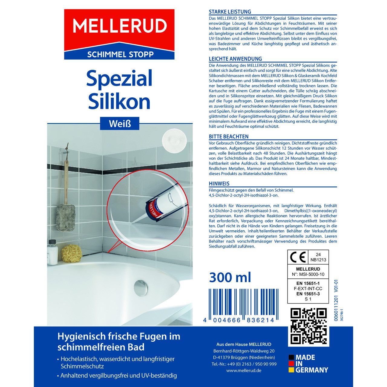 Mellerud Silikon Spezial Silikon weiß 300 günstig online kaufen