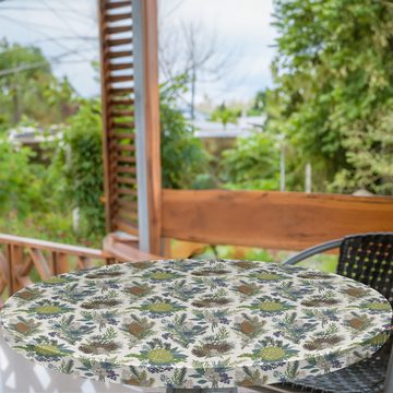 Abakuhaus Tischdecke Rundum-elastische Stofftischdecke, Dschungel Kegel immergrüne Blätter Druck
