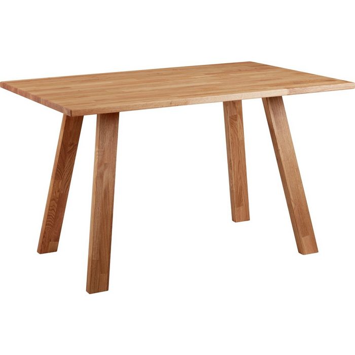 SCHÖSSWENDER Esstisch Lorenzo Gestell und Tischplatte Massivholz mit optionalen Auszug (125-170 cm)