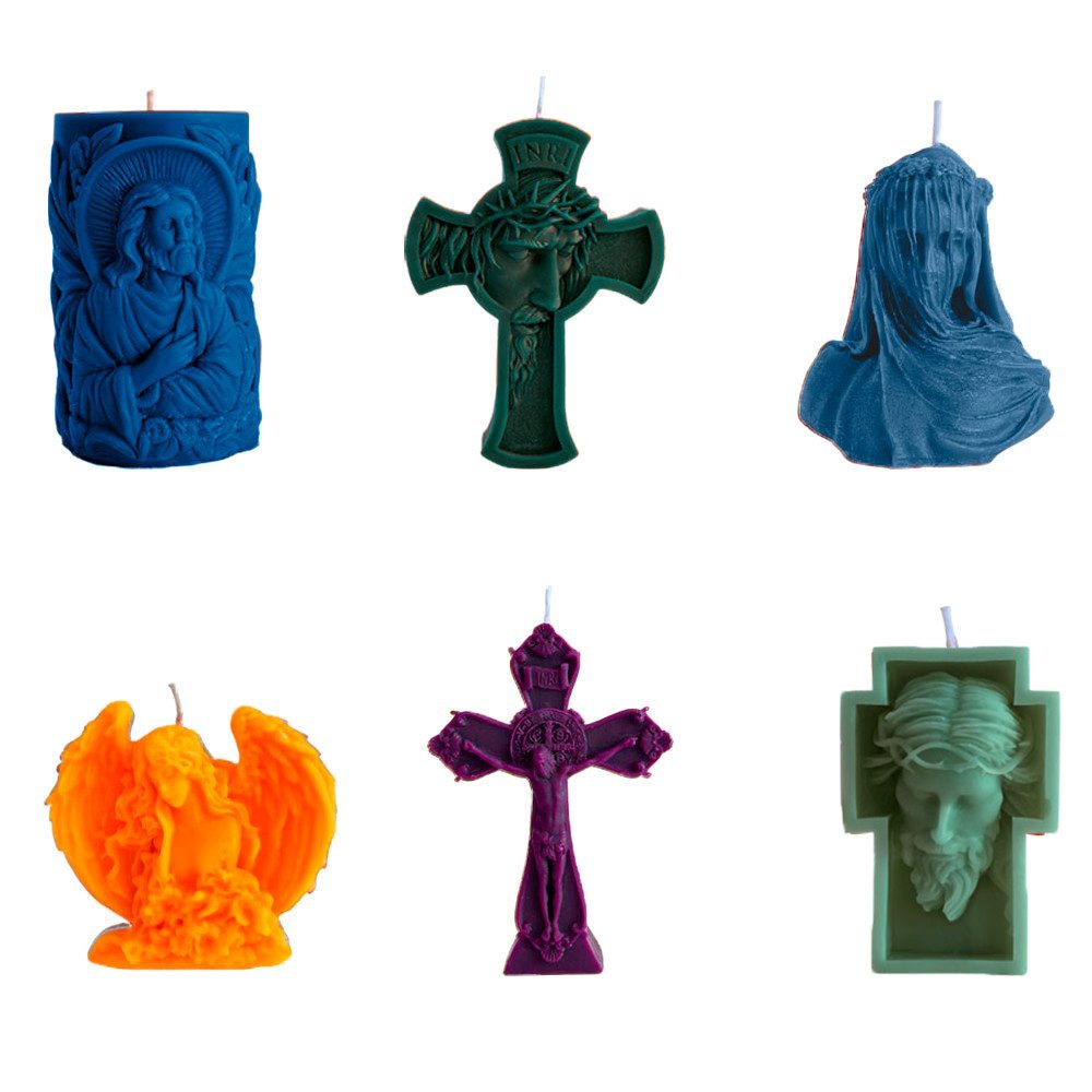 NoblesBox Formkerze NoblesBox Bienenwachs-Dekokerzen 6er Set – Handgemacht, Duftfrei