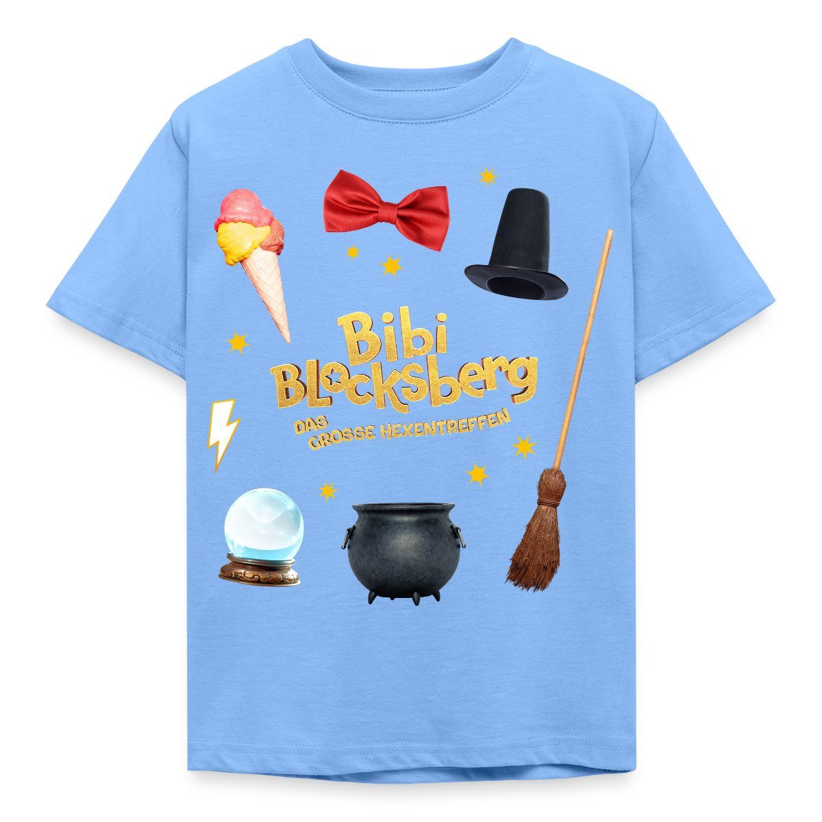 Spreadshirt T-Shirt Bibi Blocksberg Film Mit Hexenzubehör Und Logo Kinder T-Shirt (1-tlg)