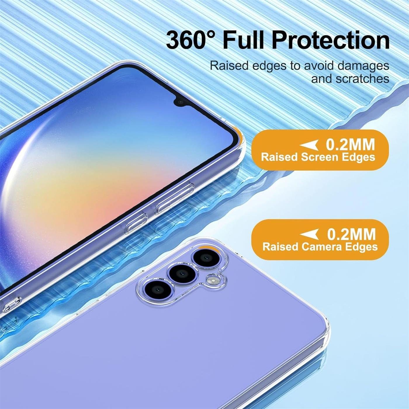 CoolGadget Handyhülle Transparent Ultra Slim Case für Samsung Galaxy A25 5G 6,5 Zoll, Silikon Hülle Dünne Schutzhülle für Samsung A25 5G Hülle – Bild 2 von 5