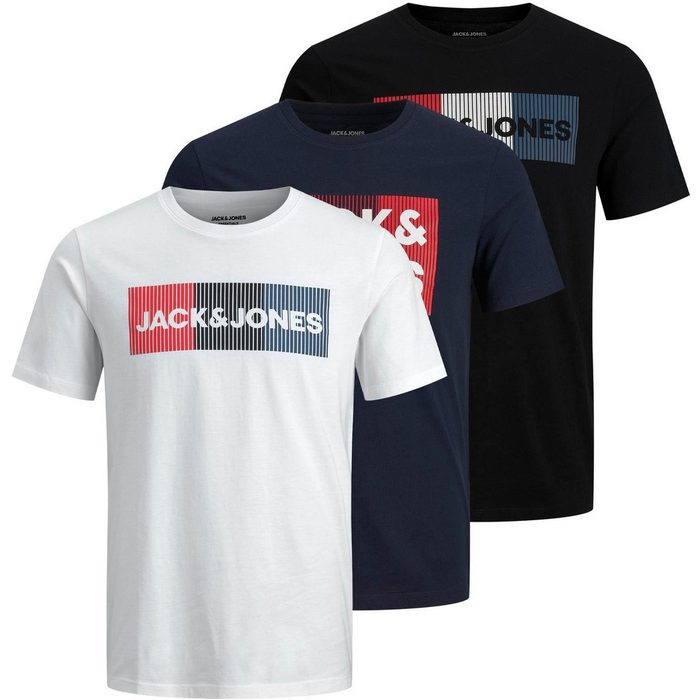 Jack & Jones T-Shirt CORP LOGO TEE (3-tlg. 3er-Pack)
