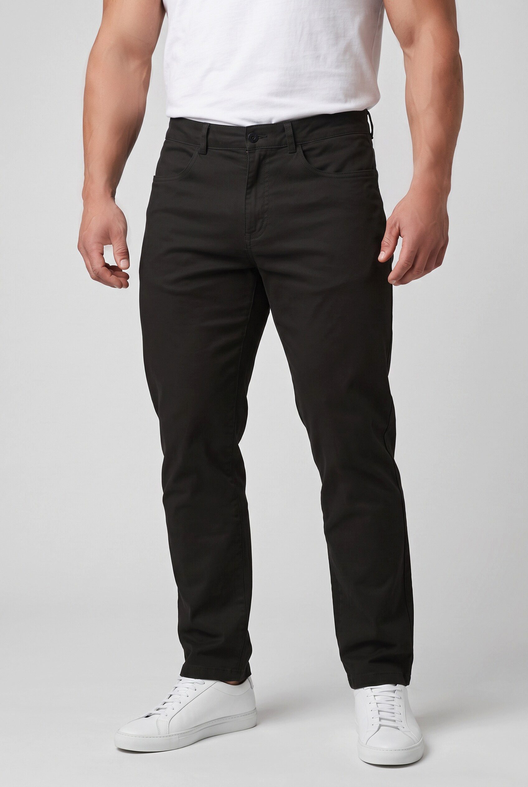 Men Plus 5-Pocket-Jeans Chino Regular Fit Travellerbund bis 72