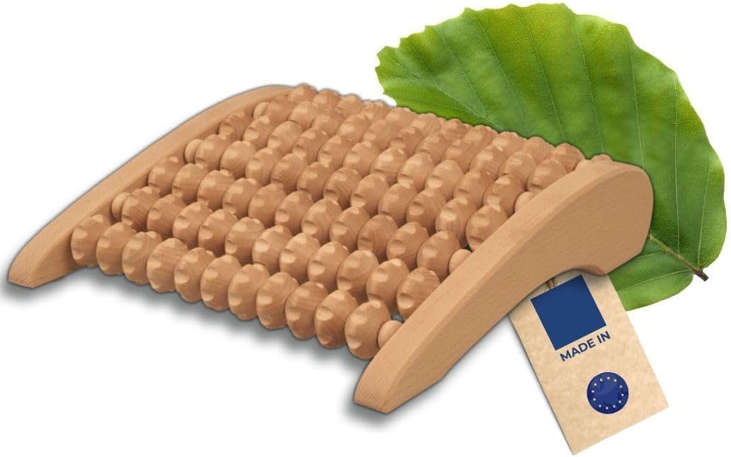 Hofmeister Fußmassagegerät Buchenholz Massageroller müde Füße Entspannung