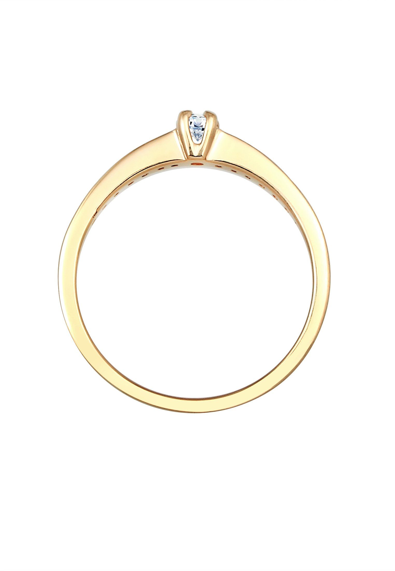 Damen Schmuck Elli DIAMONDS Verlobungsring Verlobungsring Diamant (0.18 ct) 585 Gelbgold