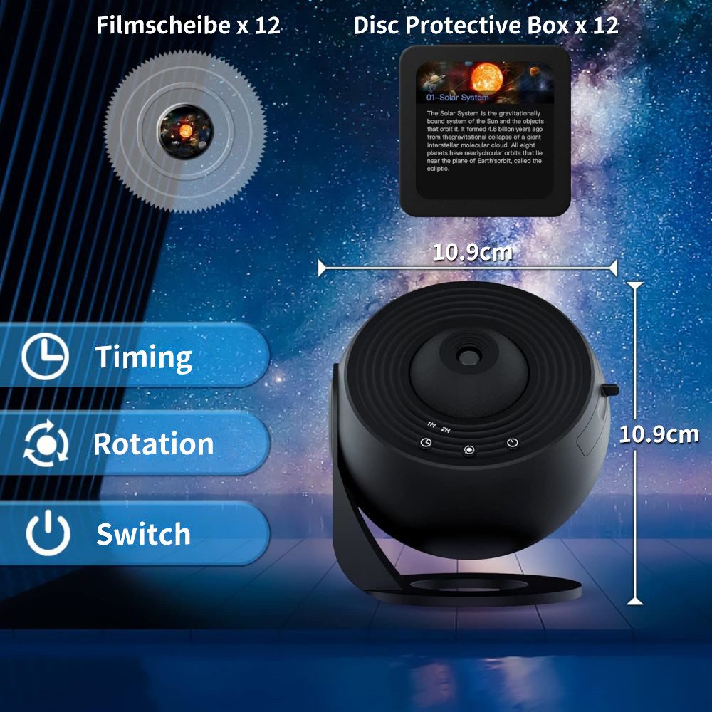 QUBEBU LED Nachtlicht Sternenhimmel Projektor, Home Planetarium, Projektor günstig online kaufen