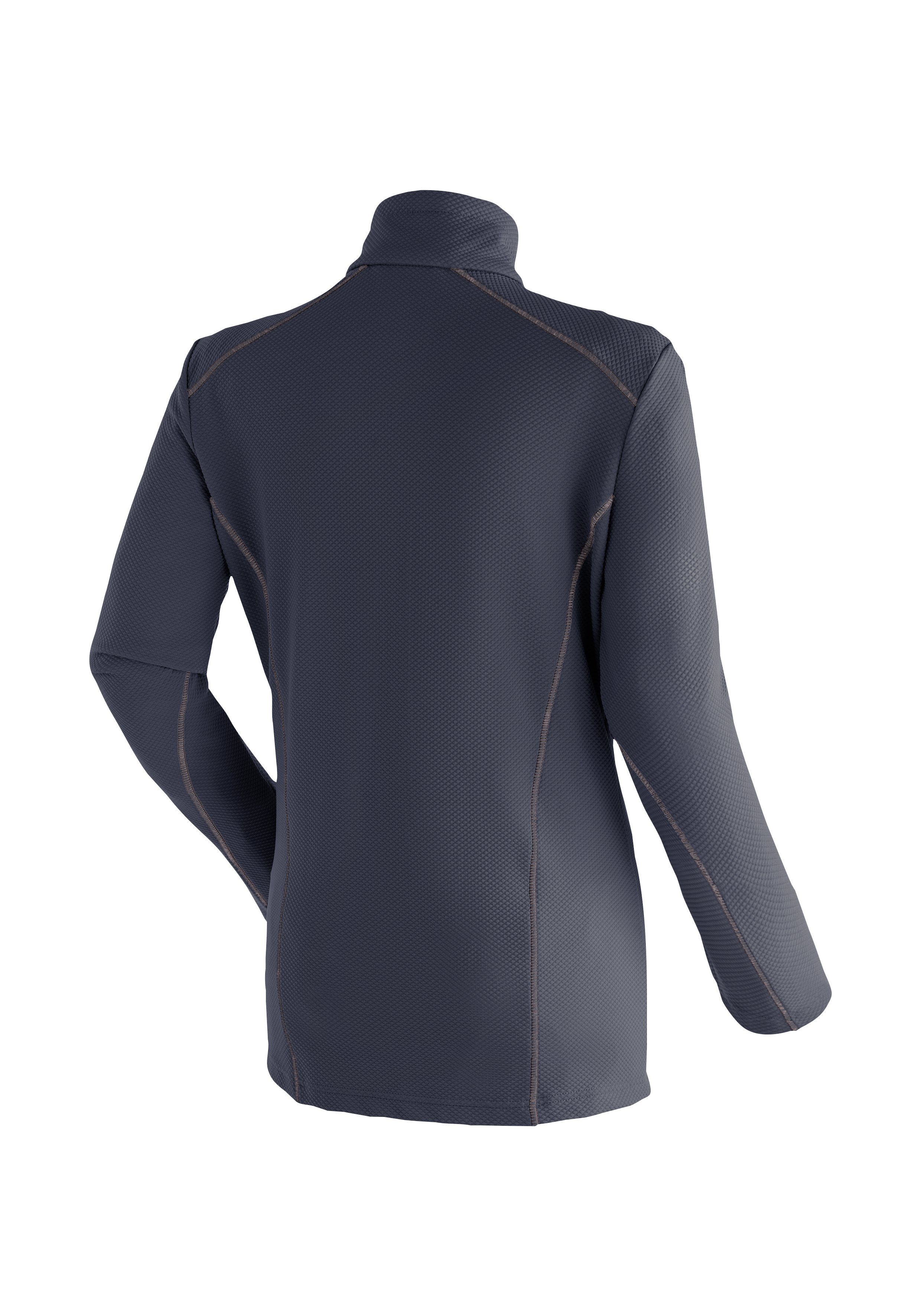 Fleecejacke als dunkelblau ideal warme Funktionsshirt Damen Skifahren Maier zum Sports Midlayer, Ximena