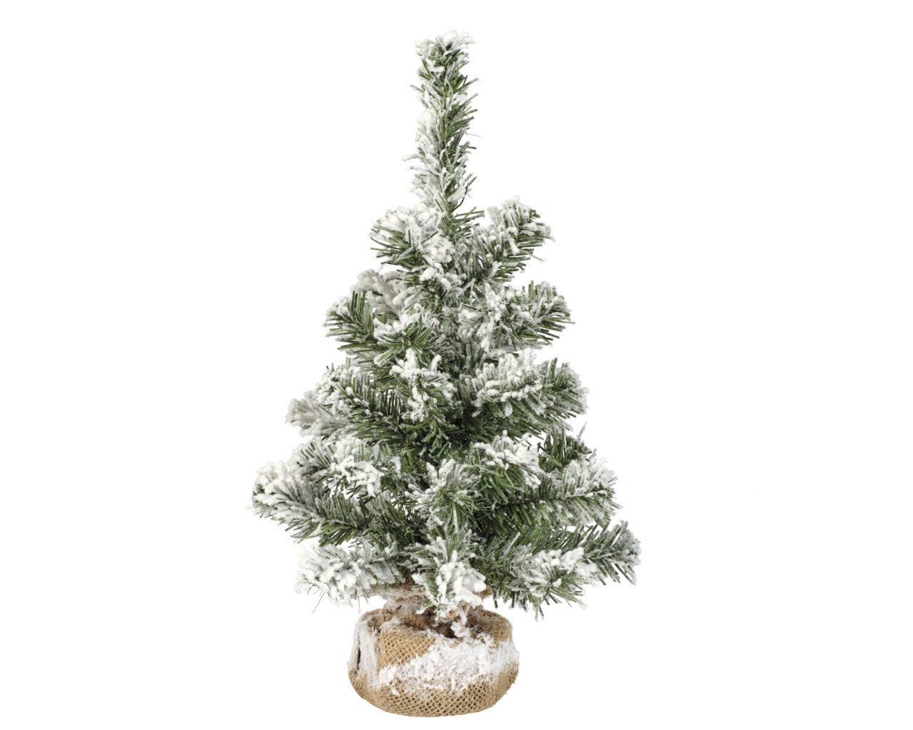 Kaemingk Künstlicher Weihnachtsbaum Everlands Mini Weihnachtsbaum im Jutesack 35 cm