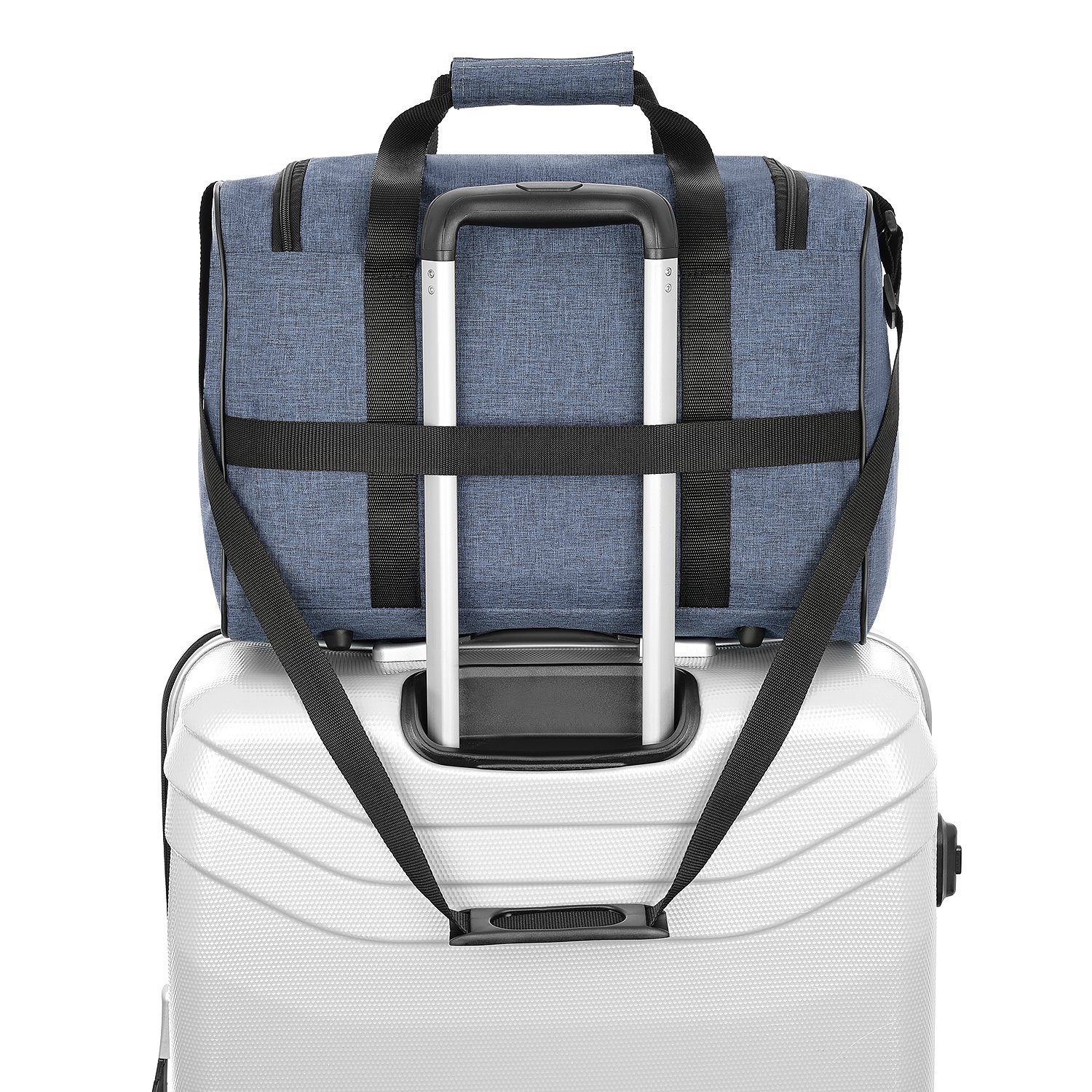 Granori Reisetasche 40x30x25 cm Flugzeug Handgepäck für Eurowings – leicht & max. Platz (Modell ET2), mit abschließbarem Fach und verstellbarem Schultergurt, 30 l Volumen