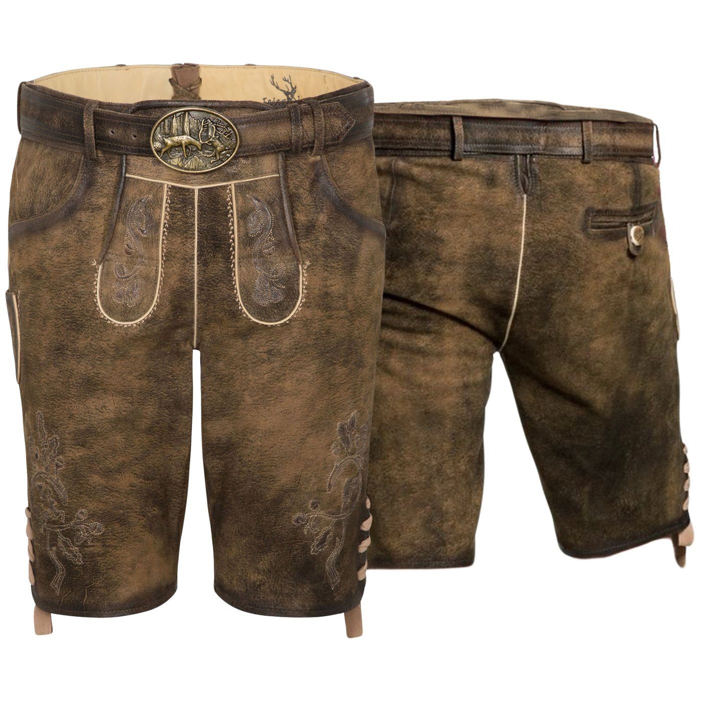 Spieth & Wensky Trachtenlederhose 238-H Havel Tabak Havel 238-H Trachten Lederhose Antik Gürtel